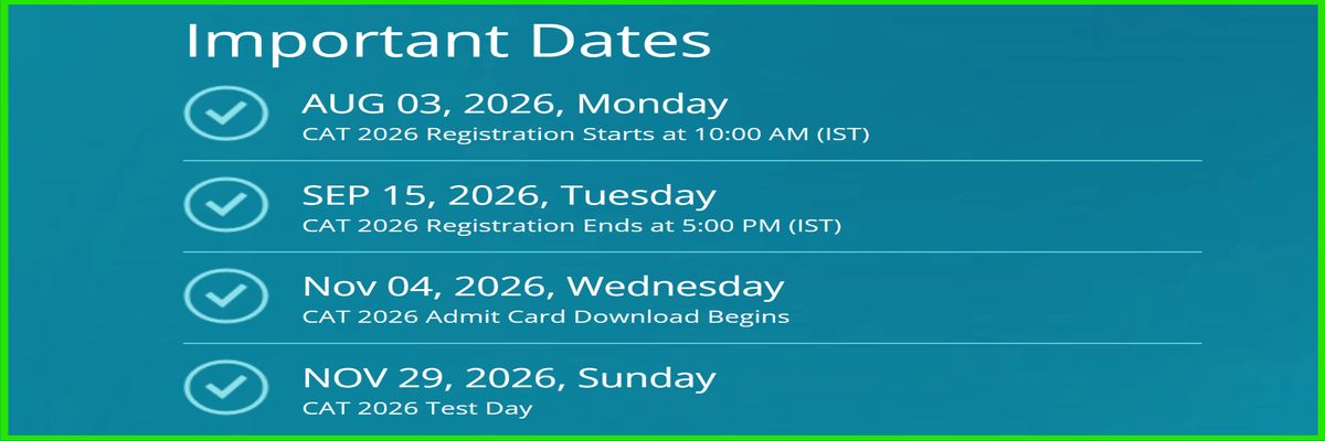 cat 2026 dates