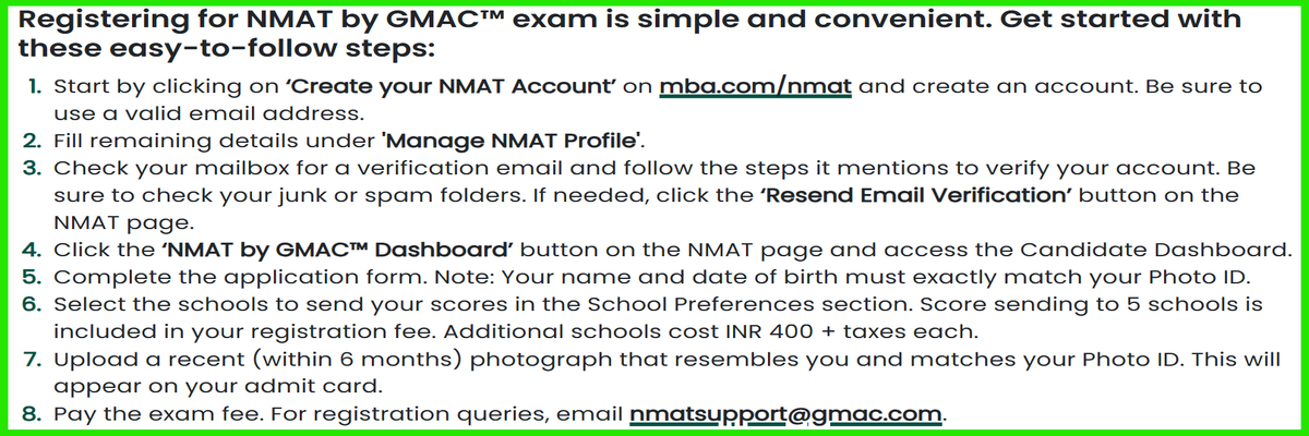 NMAT 2026 registration