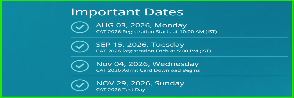 CAT 2026 dates