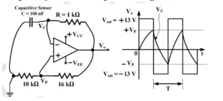 Op-amp circuit with a capacitive sensor