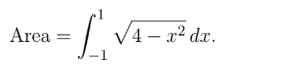 Area integral
