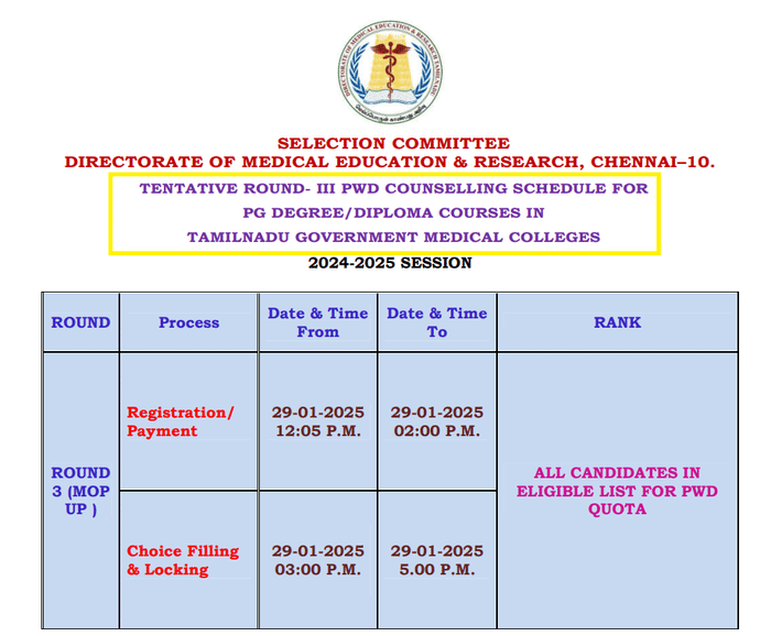 Tamil Nau NEET PG Counseling