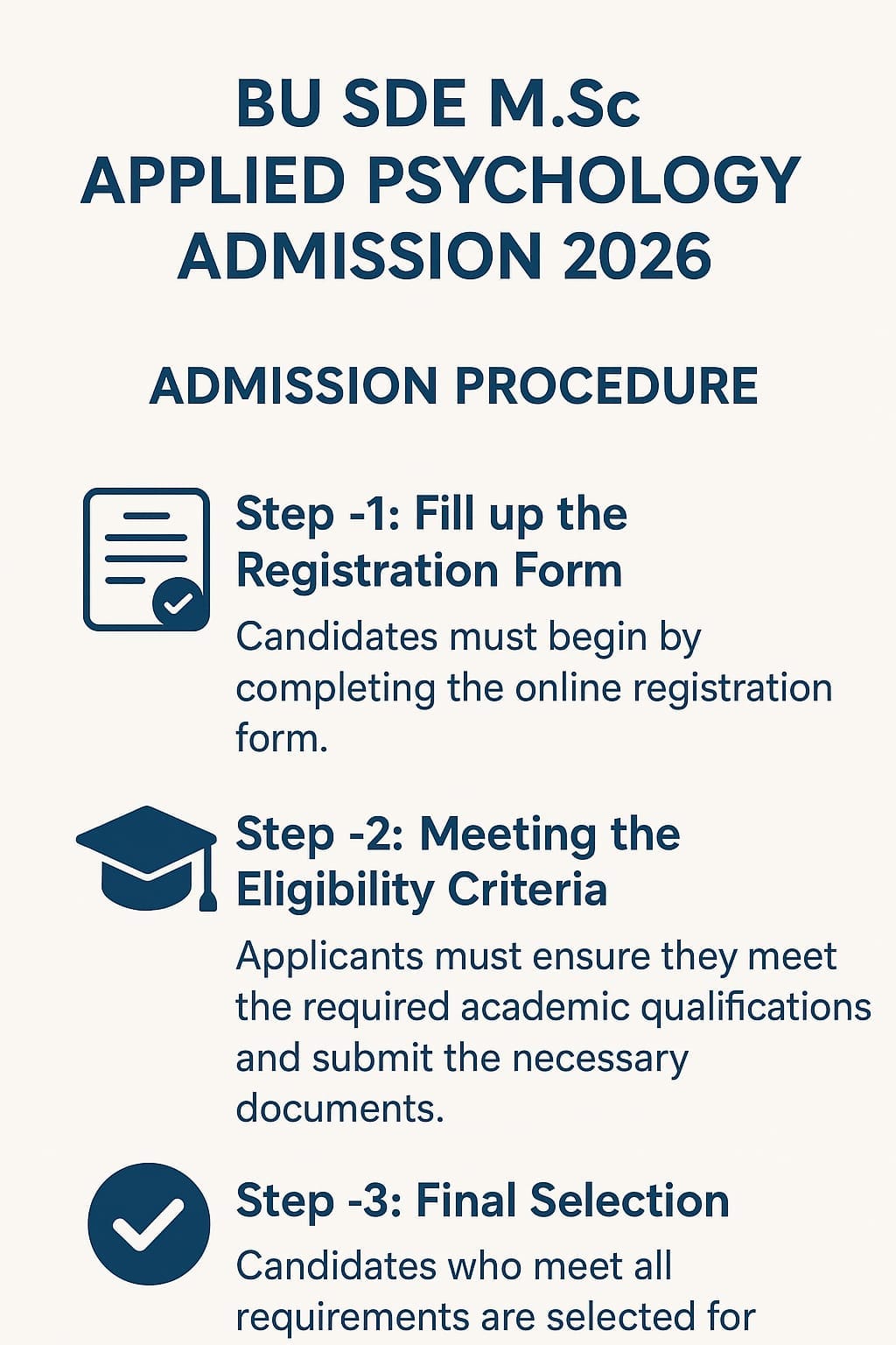 BU SDE M.Sc Applied Psychology
