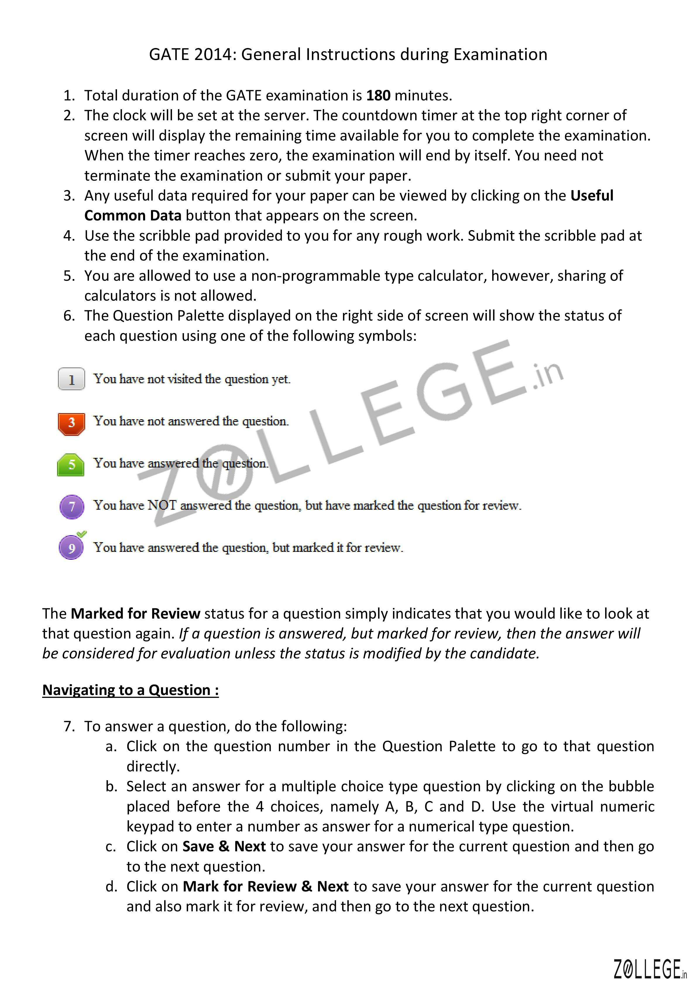 GATE 2014 Question Paper with Answer Key PDF for Aerospace