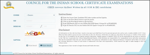 Certificate Examinations (CISCE) board home page