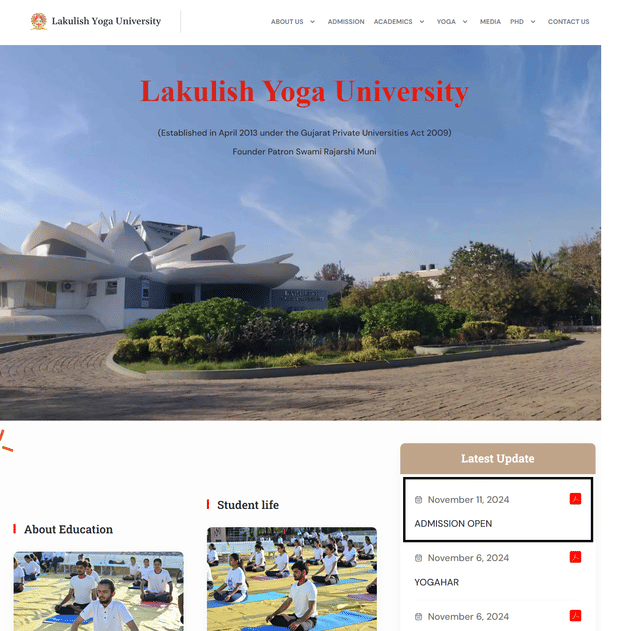 Admission Notice