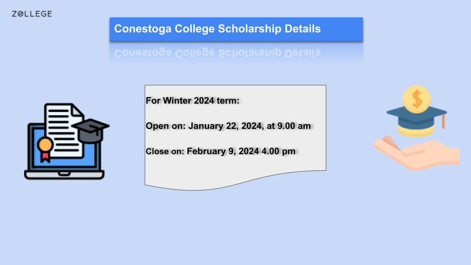 Conestoga College Scholarships Entrance, Regional, Important Dates