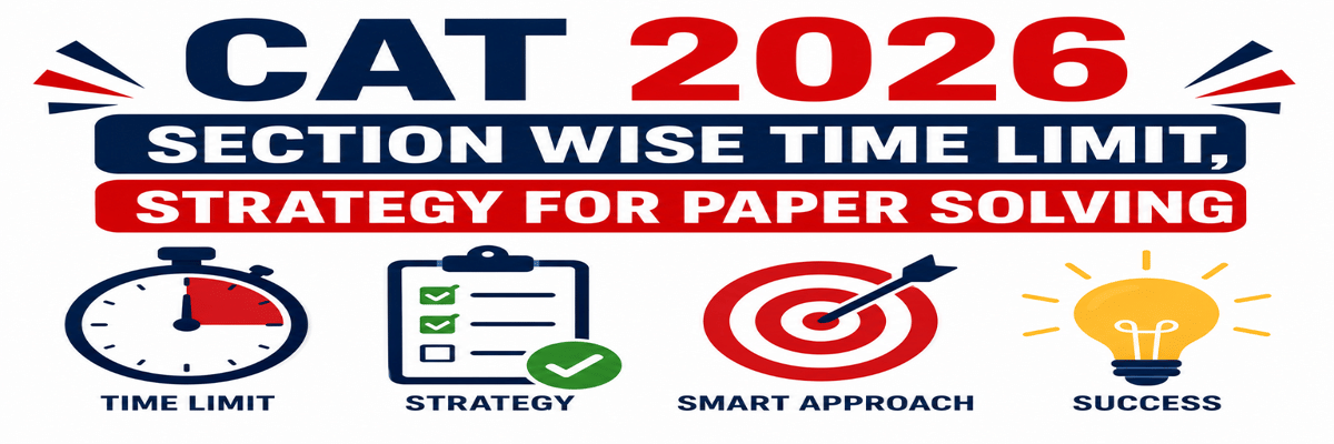 CAT 2026 Section Wise Time Limit, Strategy for Paper Solving