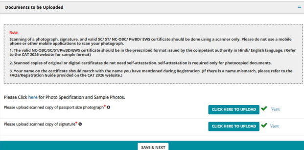 Photograph-CAT 2026 Document Upload Guidelines