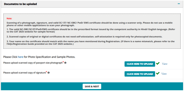 Documents Required for CAT 2026 Registration