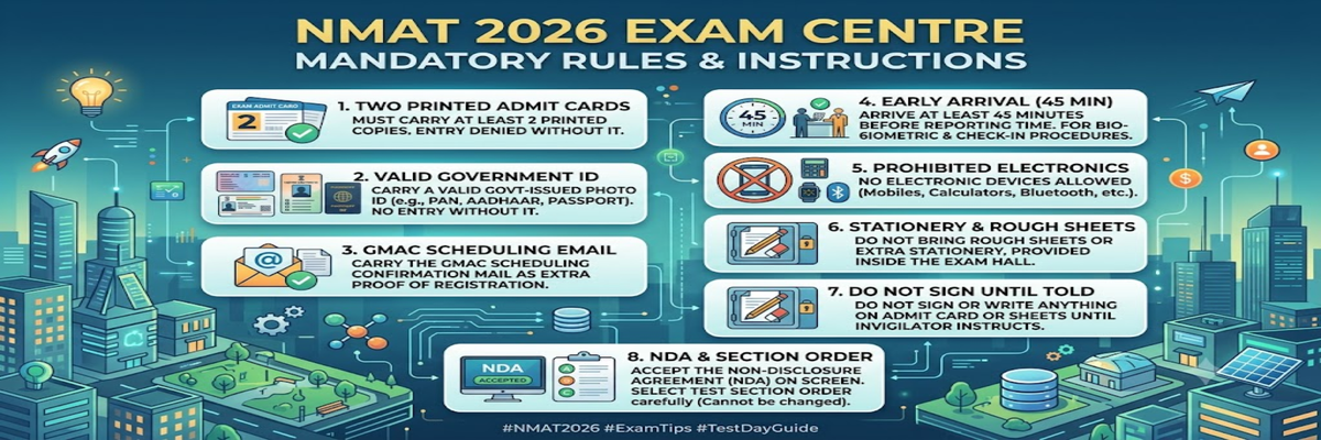NMAT 2026 Exam Centres- Exam Day Guidelines