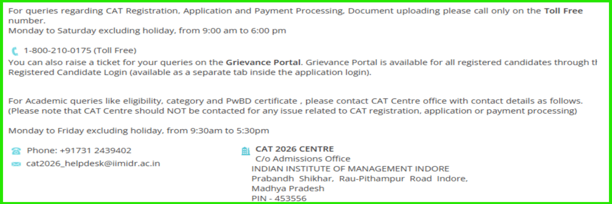 CAT 2026 Login Helpdesk
